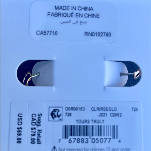 💕 NW Kate Spade Yours Truly Pave Heart Drop Earrings Rose Gold Clad - Picture 5 of 6